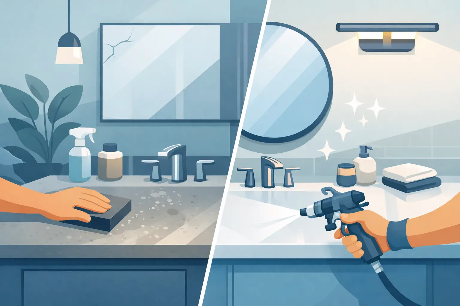 Bathroom Vanity Resurfacing That Lasts
