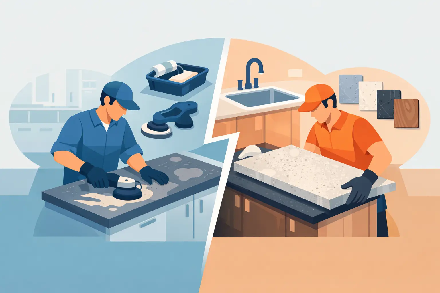 Resurfacing vs Replacement Countertops Compared